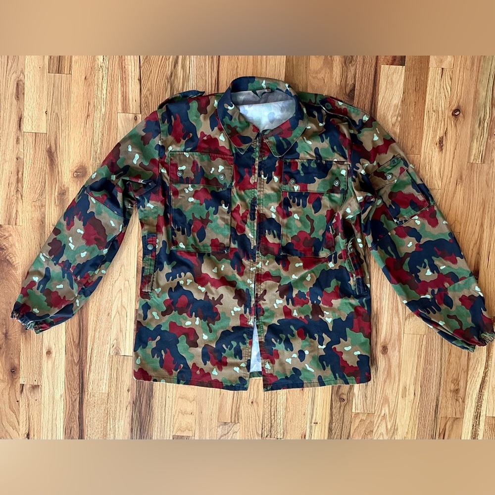Unissued TAZ 83 Alpenflage Field Shirt Camoflage Jacket Swiss Surplus